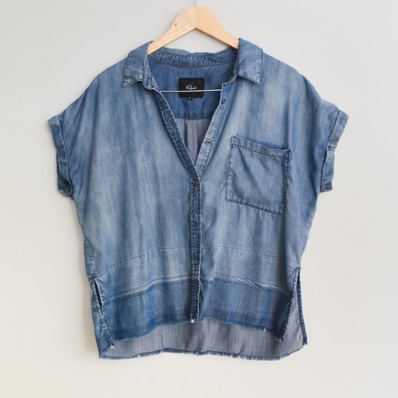 Rails Short-Sleeve Chambray Denim Shirt - Picture 3 of 4